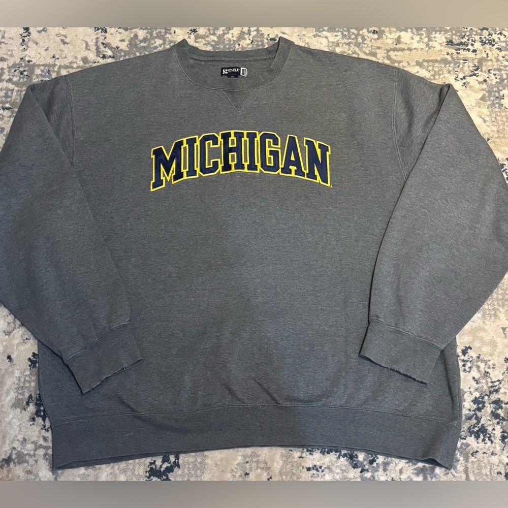 Vintage University of Michigan Crewneck Sweatshirt Size XXL Gear for Sports Tag